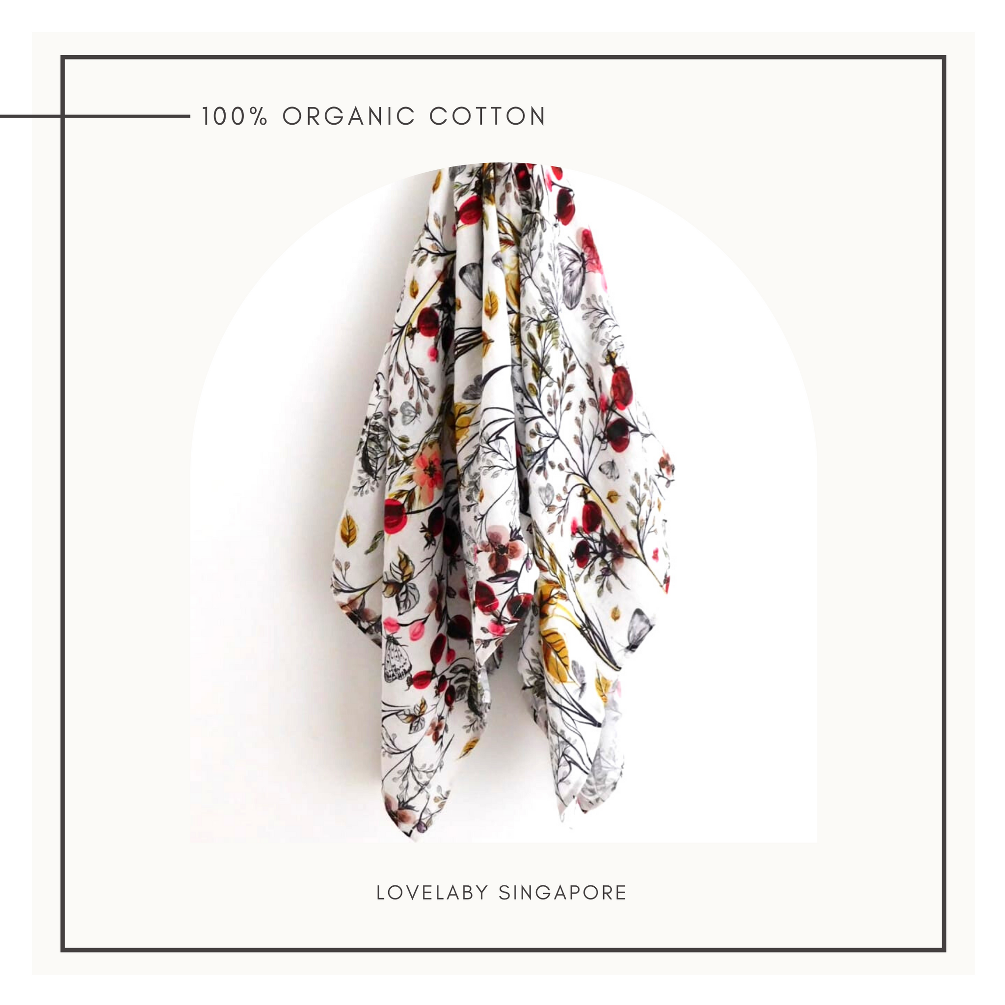 Floral baby muslin swaddle