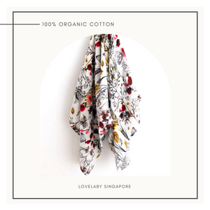 Floral baby muslin swaddle
