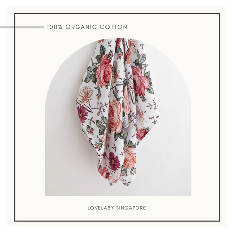 floral baby muslin swaddle