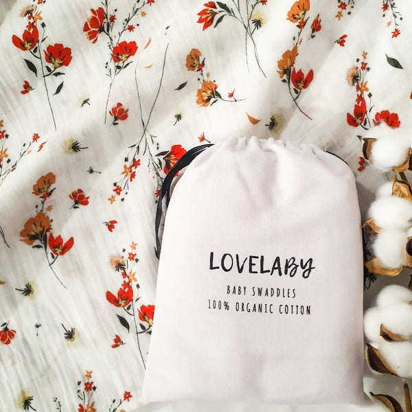 Baby organic muslin swaddle